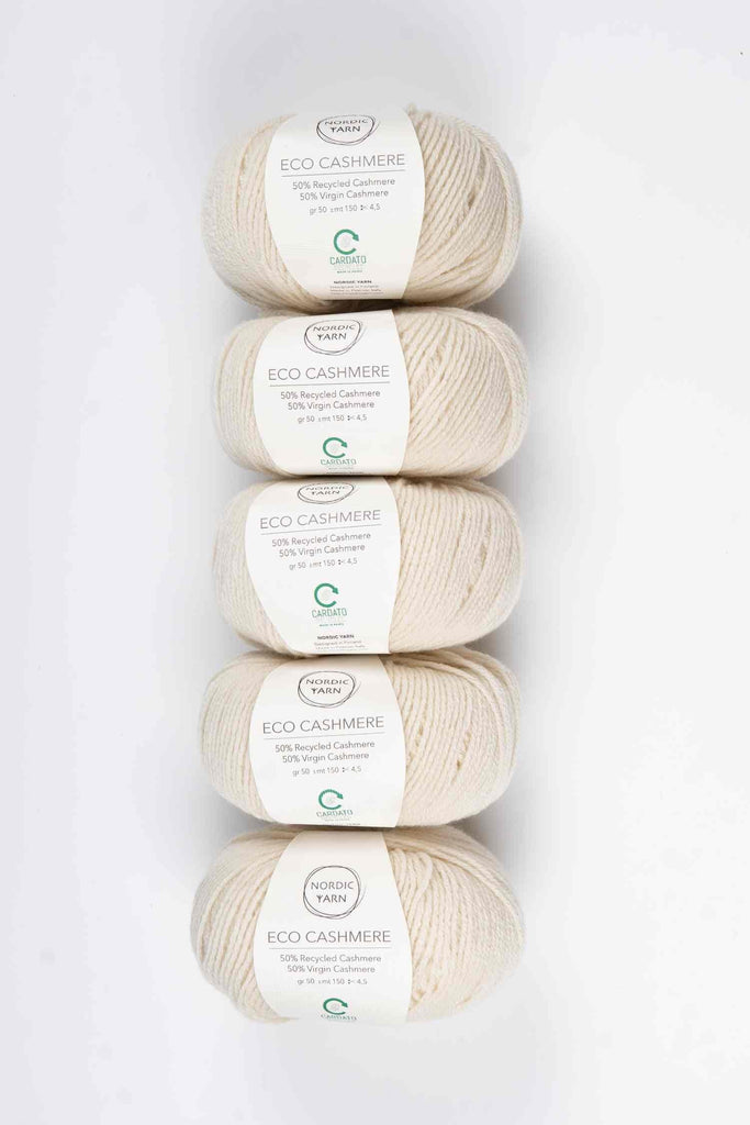 5 Pack of Eco Cashmere DK, One Color Bundles Nordic Yarn 