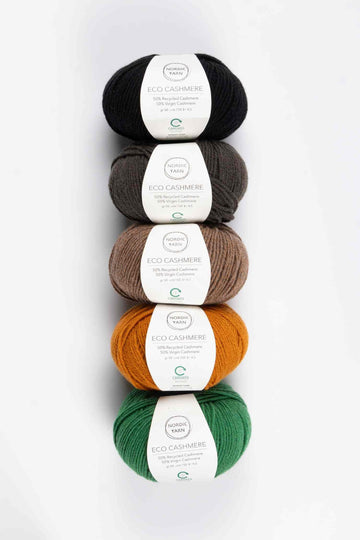 5 Pack of Eco Cashmere DK, Mixed Colors Bundles Nordic Yarn 