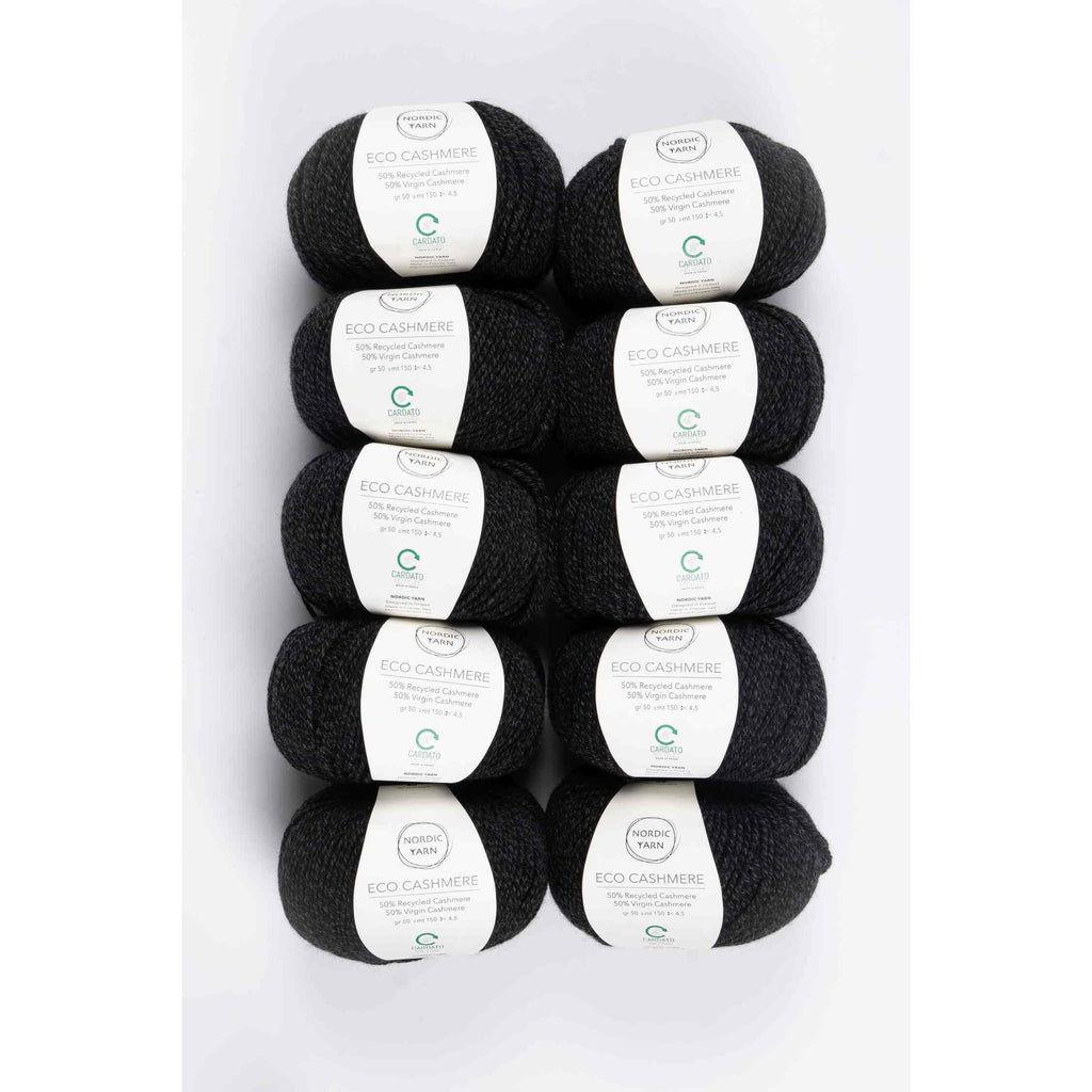 10 Pack of Eco Cashmere DK, 1 color Bundles Nordic Yarn 