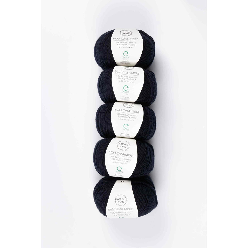 5 Pack of Eco Cashmere DK, One Color Bundles Nordic Yarn 