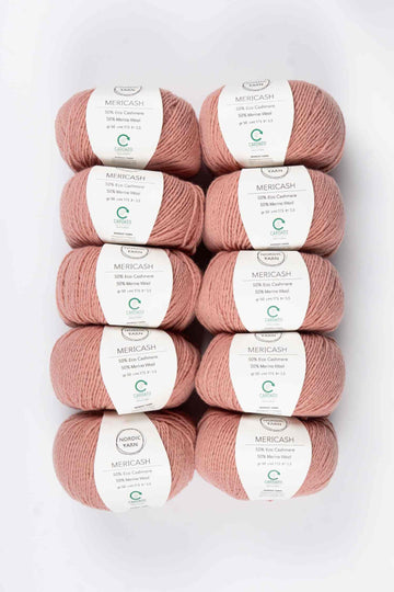 10 Pack of Mericash, 1 color Bundles Nordic Yarn 