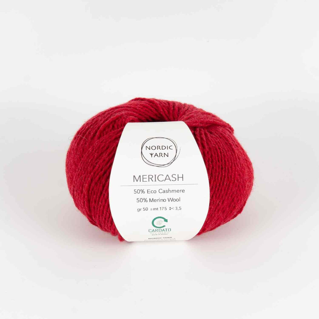 5 Pack of Mericash, Mixed colors Bundles Nordic Yarn Red 
