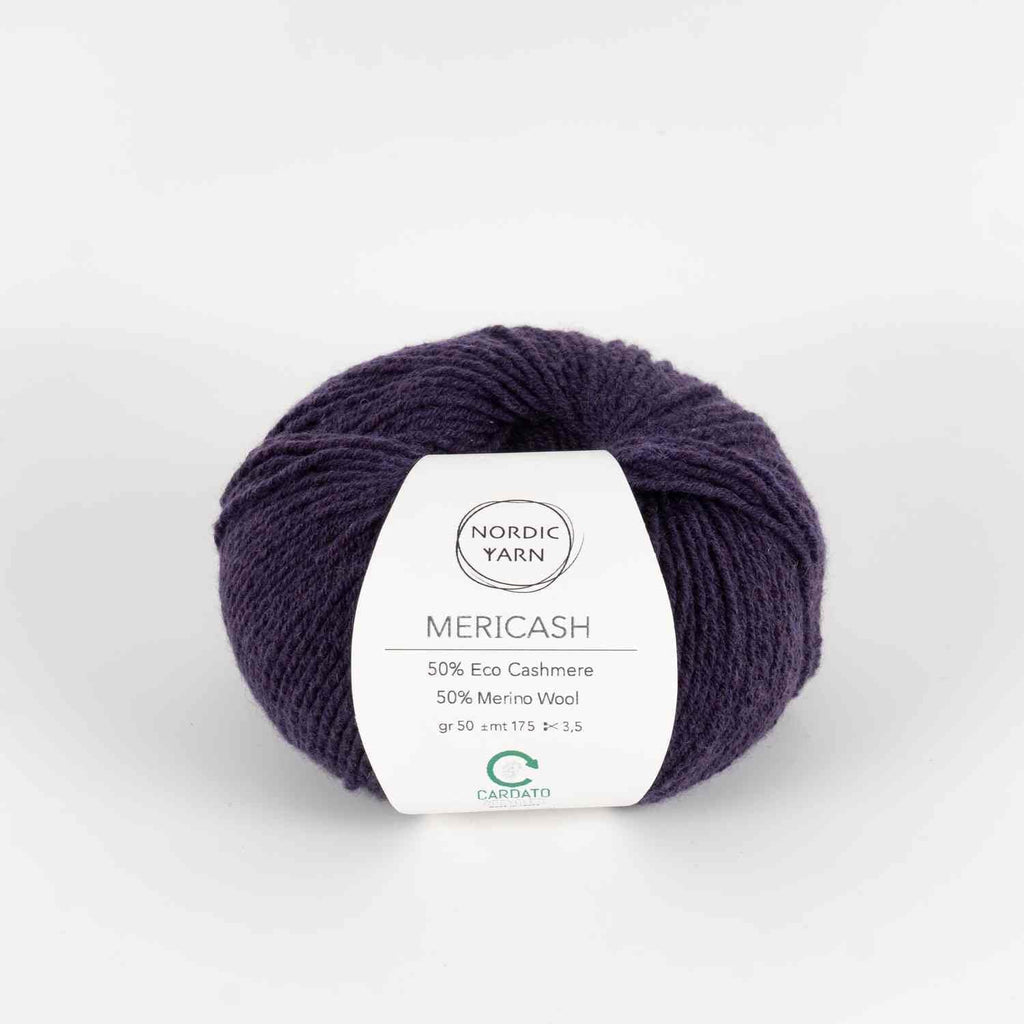 5 Pack of Mericash, 1 color Bundles Nordic Yarn Violet 