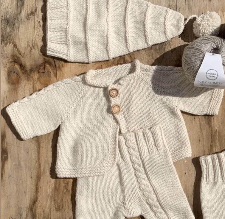 Neve Baby Cardigan Kit - Nordic Yarn